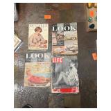 Lot of Antique + Vintage magazines / 1918 - 1953