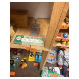 Pair of vintage adding machine toys