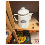 Coleman Porcelain Enamel Perculator Coffee Pot