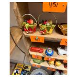 Pan of vintage fruit baskets/ Japan sticker
