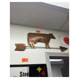 Solid Copper Cow 3 inches long