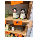Pair of Vintage Cow S+P Shakers / No C/C