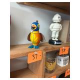 Vintage metal bird toy