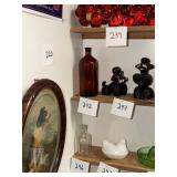 Antique Amber Glass Apothecary Bottle