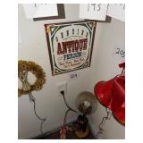 Porcelain Antique Person Metal Sign