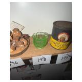 Antique Uranium Glass Toothpick Holder