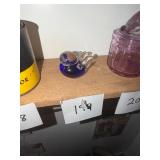 Cobalt Blue Glass Bird Figurine
