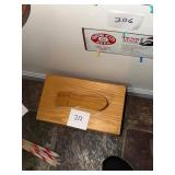 Wooden Shoe Shine Box w/ Supplies