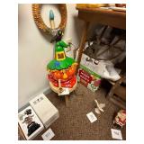 Vtg Ceramic Scarecrow Pumpkin Electric Lamp