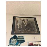 Three Stooges Golf Charcoal Drawing Signed