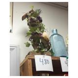 Vintage Decorative Birdhouse Floral Arrangement