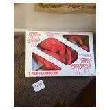 Vintage Blow Mold Flamingos