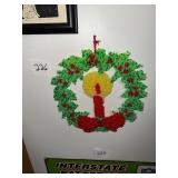 Vintage Christmas Wreath Popcorn Decoration