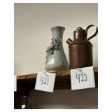 Iridescent Art Glass Floral Vase
