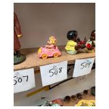 Vtg Miss Piggy Plastic Toy Car