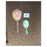 Vtg Hand Mirrors Dancer & Clown