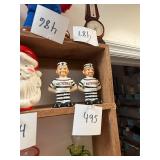 Vtg Alcatraz Prisoner Salt And Pepper Shakers