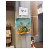 Vtg Ceramic Blue Jay Wall Plaque