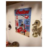 Vtg Indian Motorcycles Metal Sign