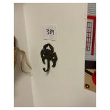 Vtg Cast Iron Crab Wall Hook