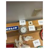 Vintage Anna Hutte Lead Crystal Desk Clock