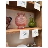 Vintage Pink Fenton Glass Vase