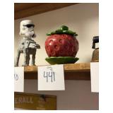 Vtg Ceramic Strawberry Lidded Jar