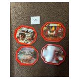 Set Of Four Christmas Elf Trays