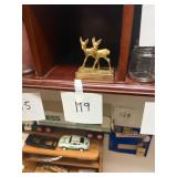 Brass Deer Figurine Pair