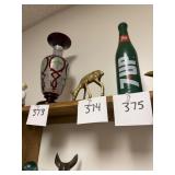 Vtg Brass Deer Figurine