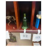 Green Glass Liberty Bell Bottle