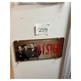 Sealed Three Stooges Decorative License Plate