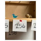 Vtg Small Blue Glass Bird Figurine
