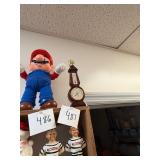 Vintage Wild Country After Shave Clock Thermometer
