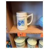 Vtg Rolling Rock Beer Ceramic Mug