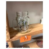 Vintage Grinch Glass Mason Jar Mug