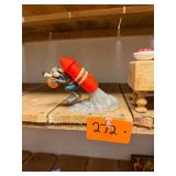 Vintage Wile E Coyote Rocket Figurine