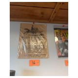 Vtg Pony Express Reproduction Poster