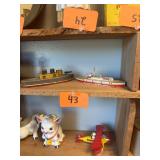 Vintage Pair Wood Toy Boats