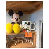 Vintage Mickey Mouse Plush And Mug