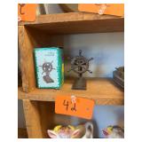 Vintage Metal Ship Wheel Pencil Sharpener