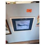 Vintage Framed F-14 Tomcat Aviation Print