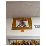 Vtg Red Man Chewing Tobacco Metal Sign
