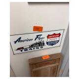 Vtg American Flyer Trains Porcelain Sign