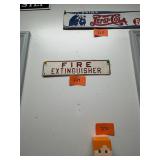 Vintage Metal Fire Extinguisher Sign