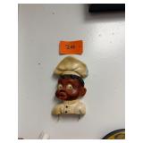 Vtg Black Americana Wall Hook