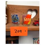 Vtg Kennywood Amusement Park Shot Glasses