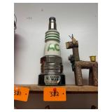 Vtg Jim Beam AC Spark Plug Decanter