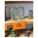 Vintage Glass Salt And Pepper Shakers