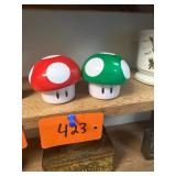 Vtg Nintendo Super Mario Mushroom Figures